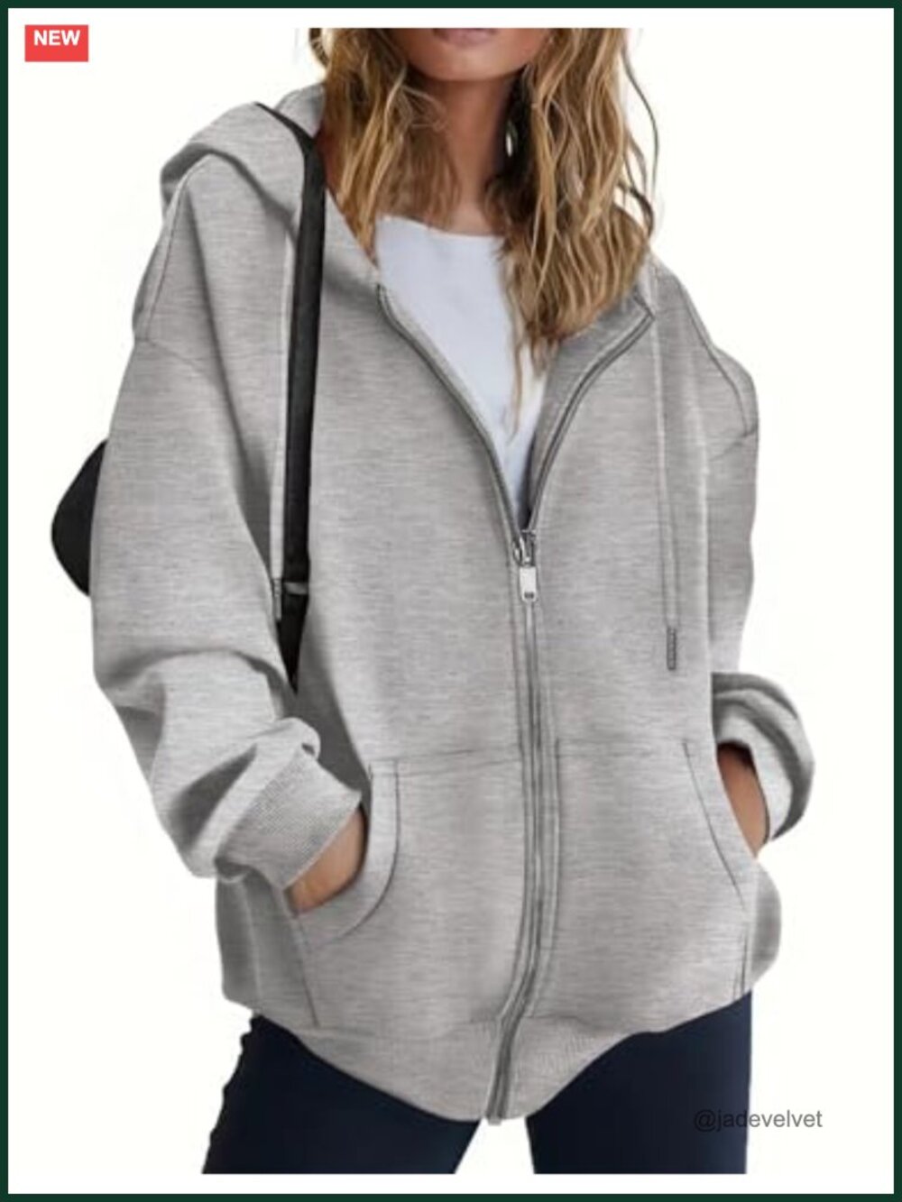 Oversized Zip Up Hoodie Women Fleece Jacket Long Sleeve Full Zip
